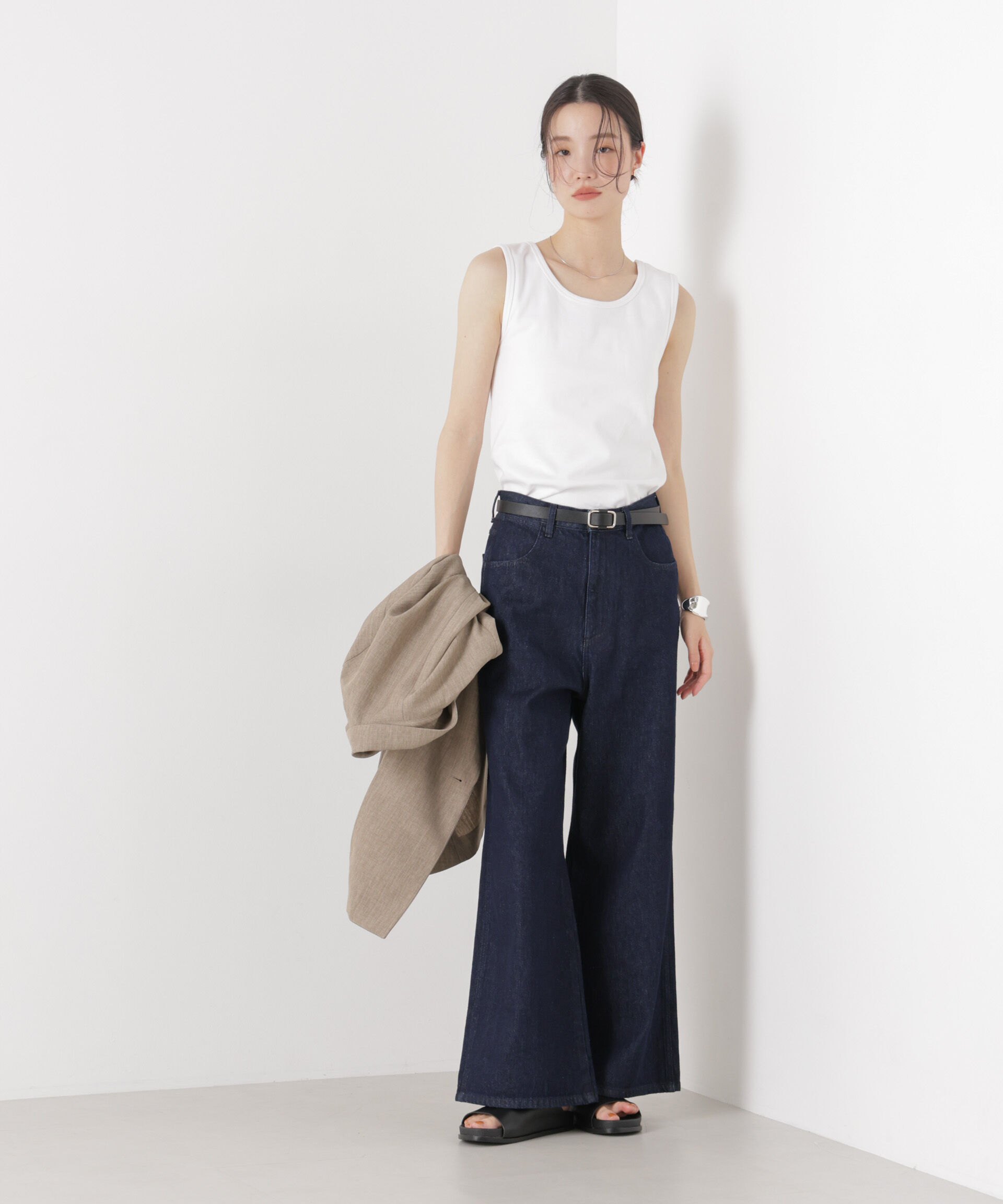 nano･universe「抗菌防臭コットンフライスカットタンクトップ」|Tシャツ・カットソー|