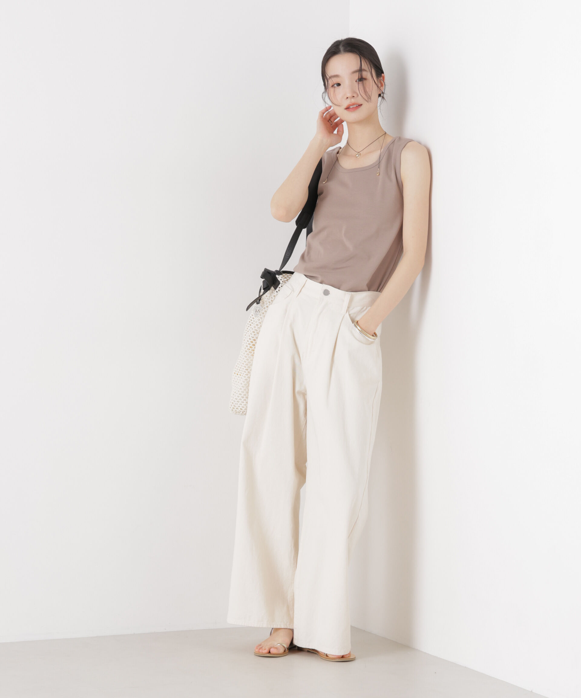 nano･universe「抗菌防臭コットンフライスカットタンクトップ」|Tシャツ・カットソー|