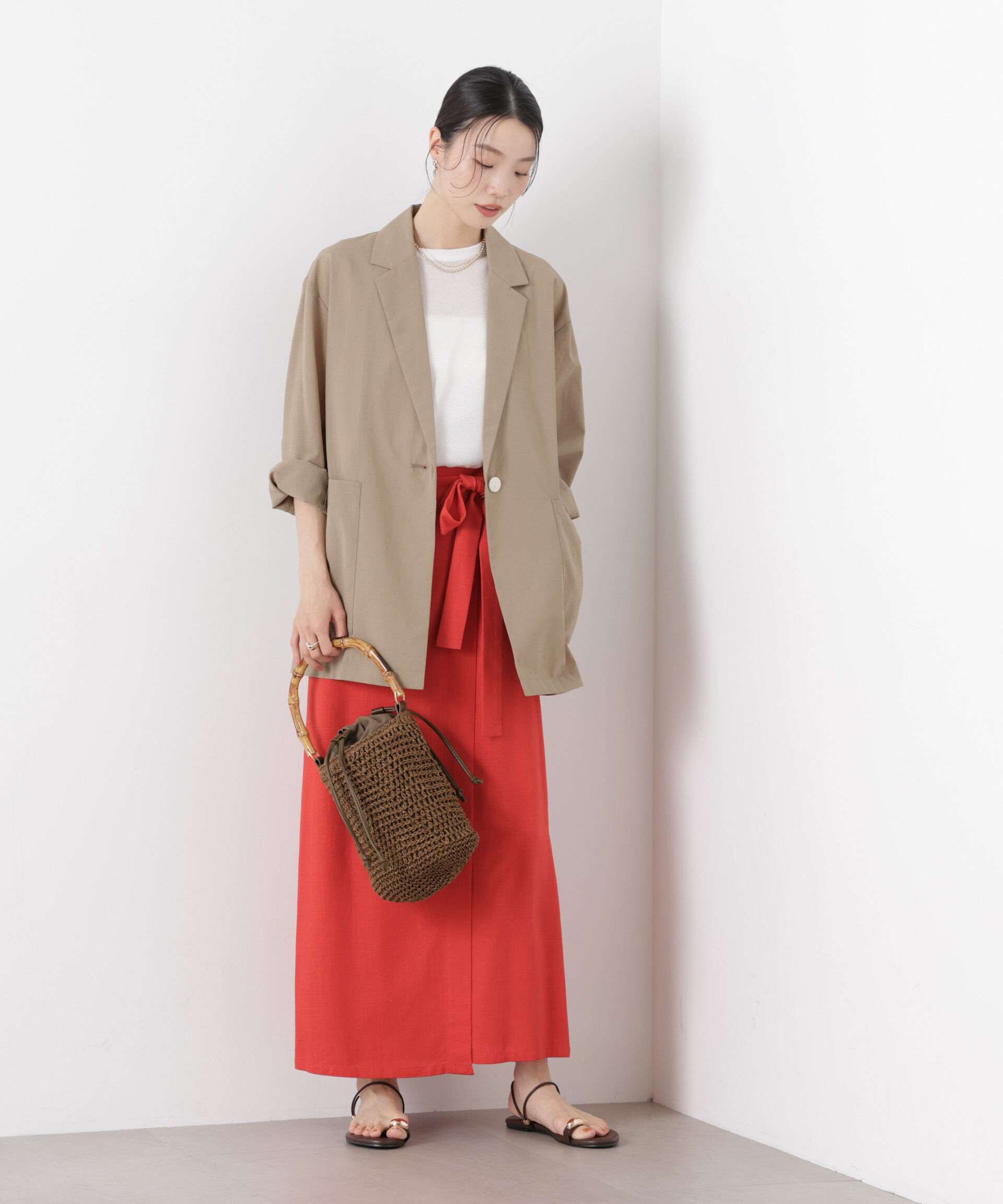 nano･universe「ソフトシアーシングルジャケット(セットアップ可)」|テーラードジャケット|