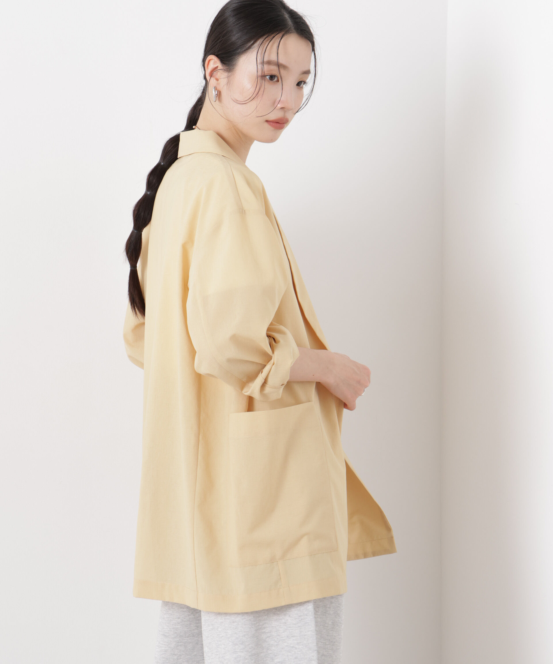 nano･universe「ソフトシアーシングルジャケット(セットアップ可)」|テーラードジャケット|