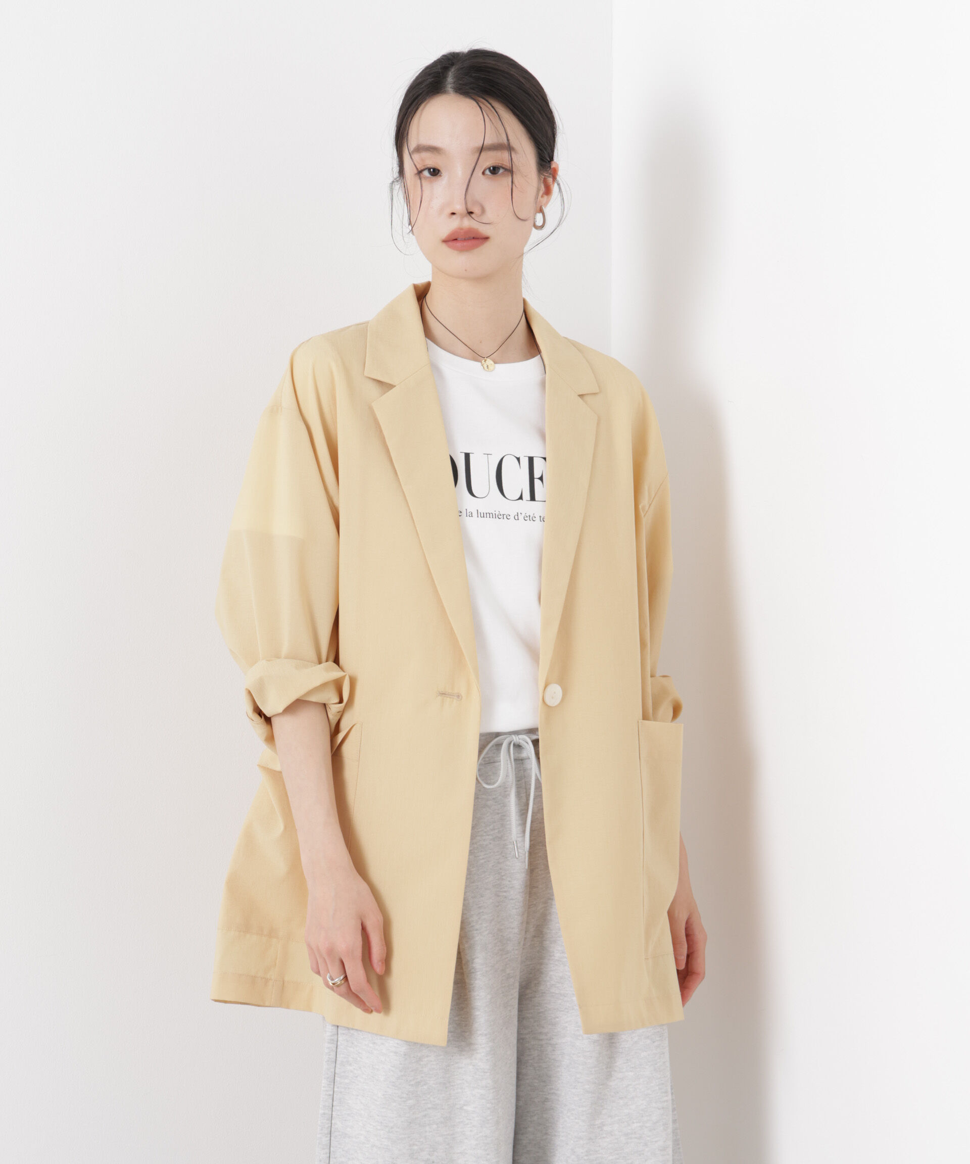 nano･universe「ソフトシアーシングルジャケット(セットアップ可)」|テーラードジャケット|