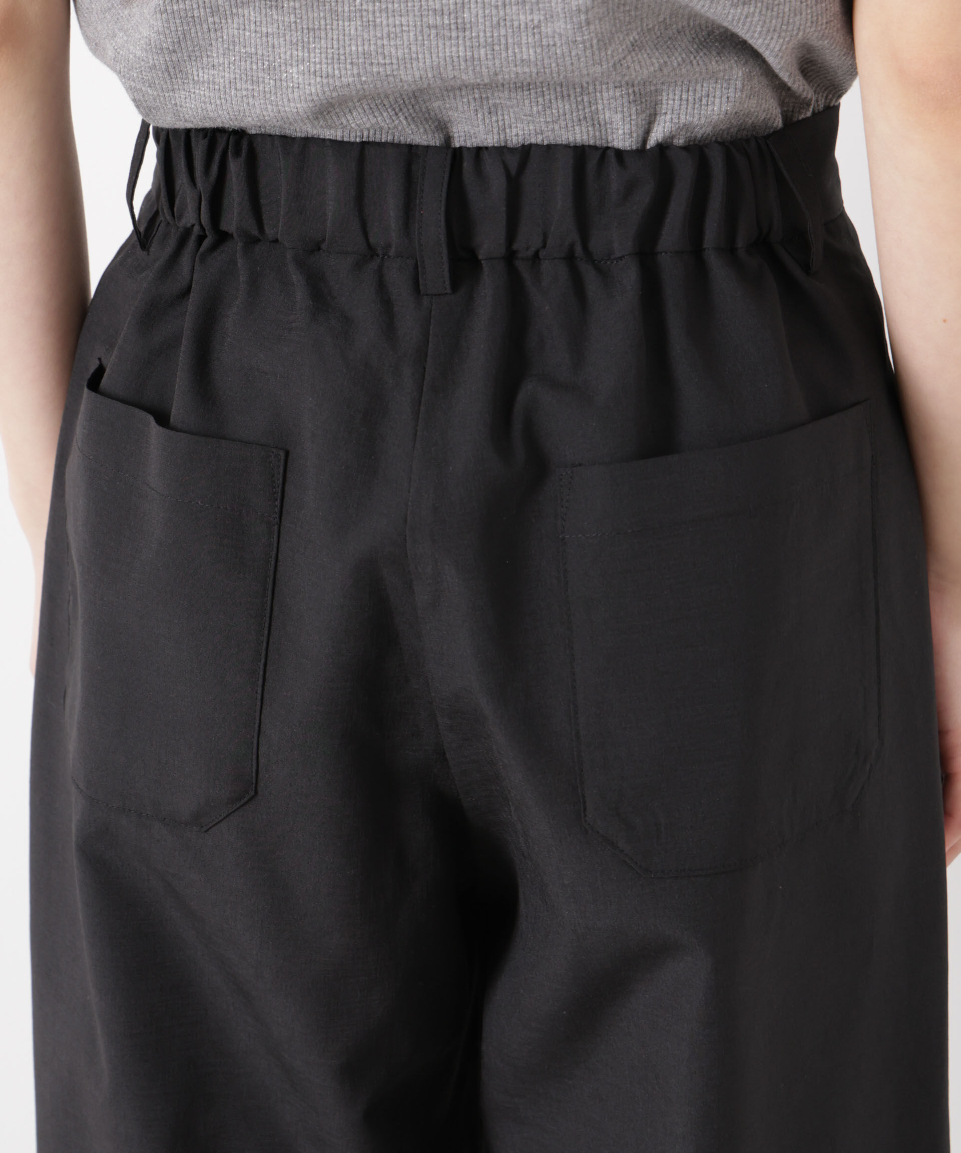 nano･universe「ソフトシアーツータックワイドパンツ(セットアップ可)」|チノ|