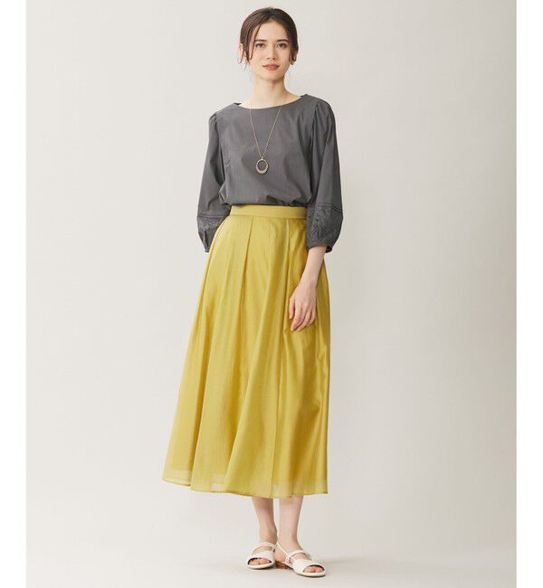 自由区「【洗える】エアリータック スカート」|スカート|