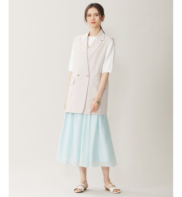 自由区「【洗える】エアリータック スカート」|スカート|