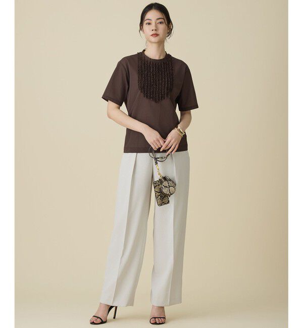 自由区「シアーフリルジャージー カットソー」|Tシャツ・カットソー|