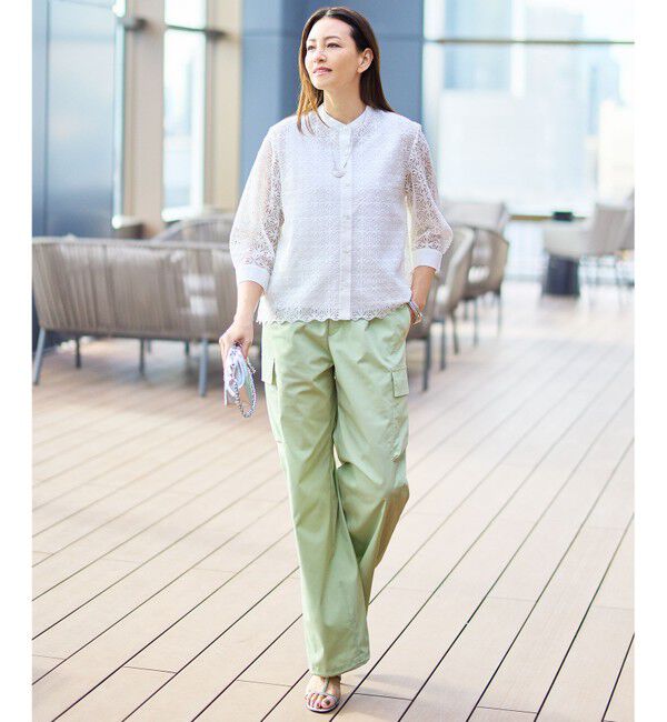 自由区「【カタログ掲載】ジオメトリックレース ブラウス」|シャツ・ブラウス|