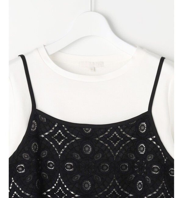 自由区「【2点SET】レースコンビ Tシャツ」|Tシャツ・カットソー|