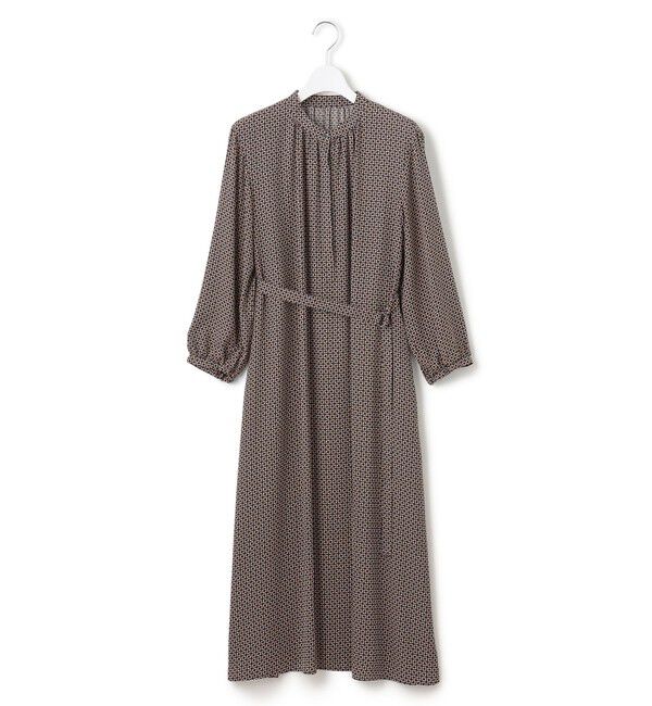 23区「【洗える】スクエアチェーンプリント ワンピース」|ワンピース|