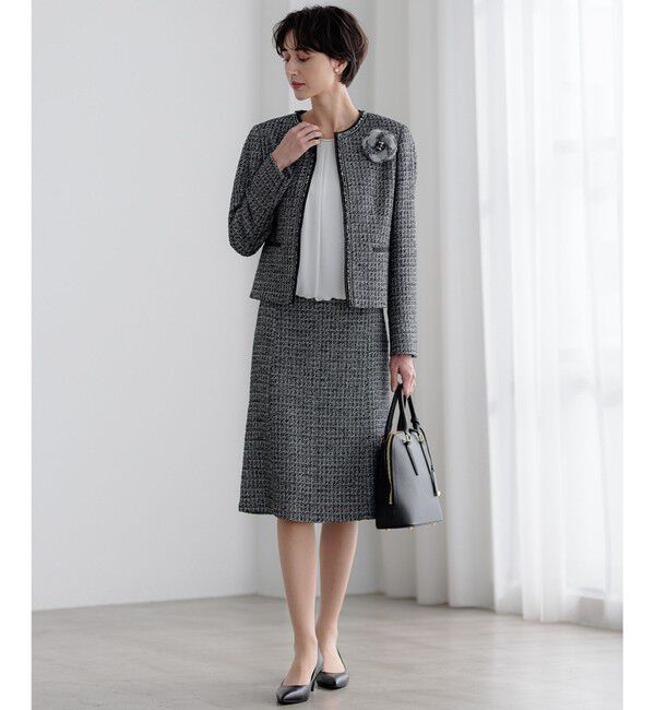 23区「シャインツイード コサージュ」|ブローチ・コサージュ|