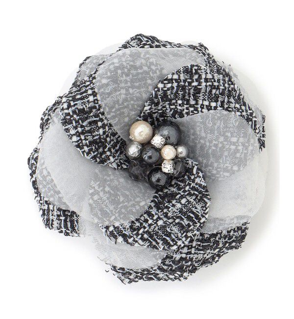 23区「シャインツイード コサージュ」|ブローチ・コサージュ|