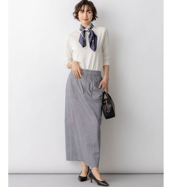 23区「プレミアムビオコットン クルーネック ニット」|ニット・セーター|