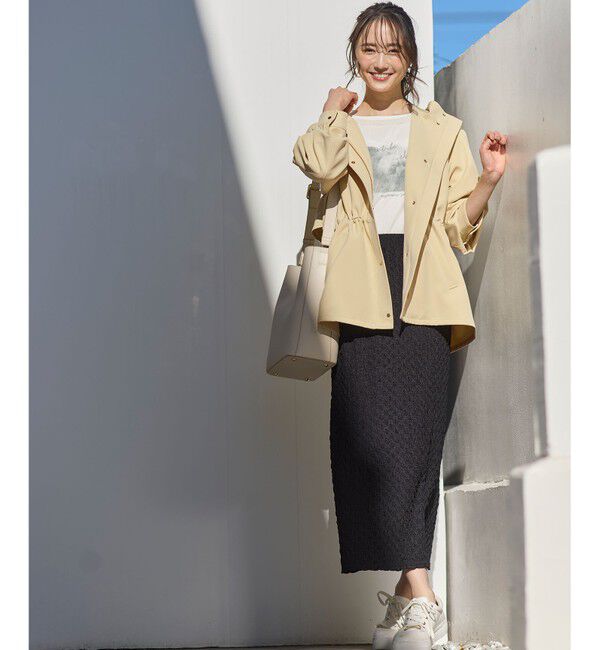 ANY SIS「【撥水・UVカット・洗える】フーデットハーフ コート」|ミリタリー・モッズコート|