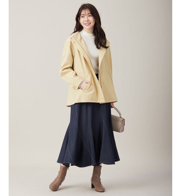 ANY SIS「【撥水・UVカット・洗える】フーデットハーフ コート」|ミリタリー・モッズコート|