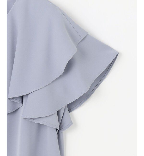 ANY SIS「【接触冷感・吸水速乾・UVカット】サラキレイ フリル ブラウス」|シャツ・ブラウス|