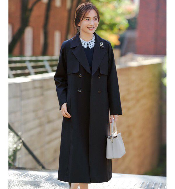 ANY SIS「エレガントロング トレンチ コート」|トレンチコート|ネイビー