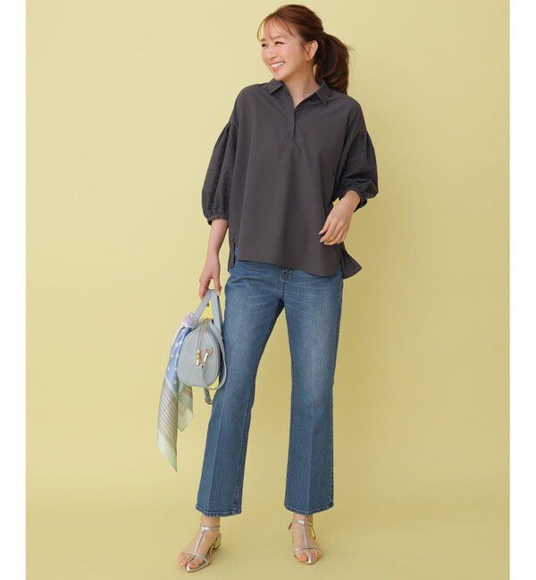 ANY SIS「レースパフスリーブ シャツ」|シャツ・ブラウス|