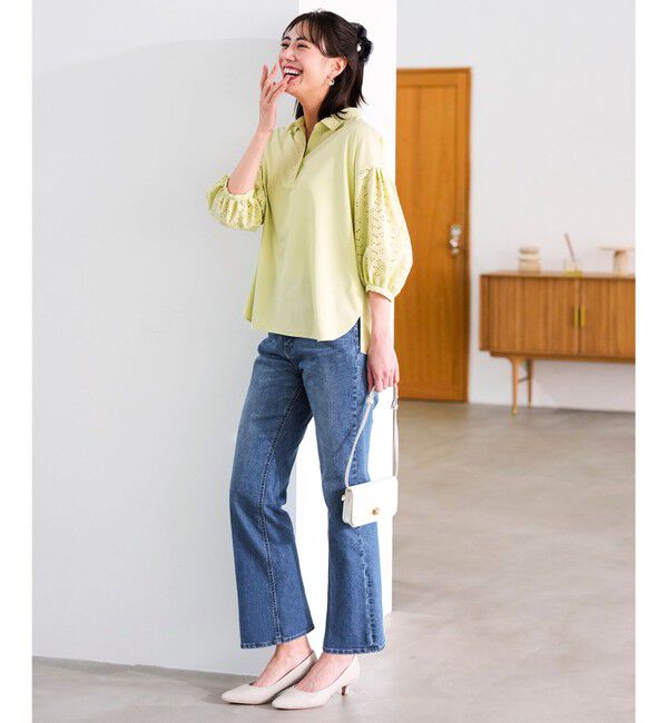 ANY SIS「レースパフスリーブ シャツ」|シャツ・ブラウス|