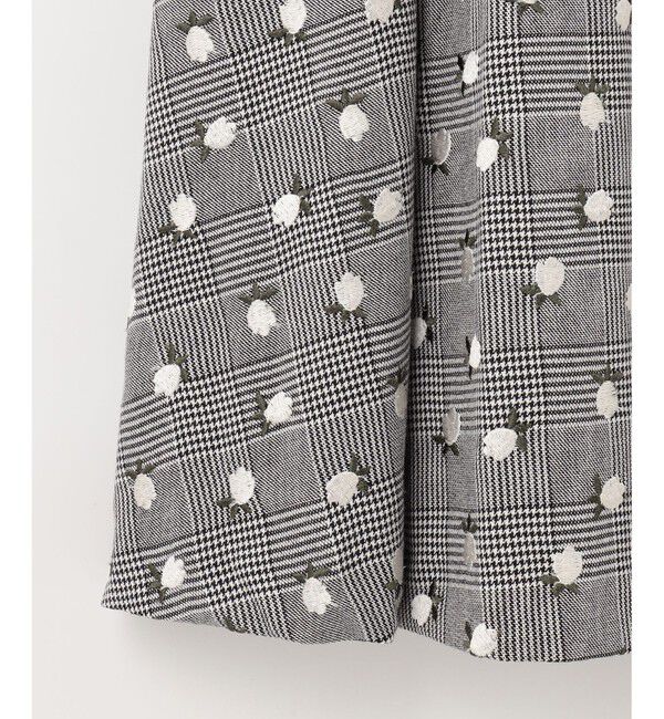 GRACE CONTINENTAL「チェックフラワータックスカート」|スカート|