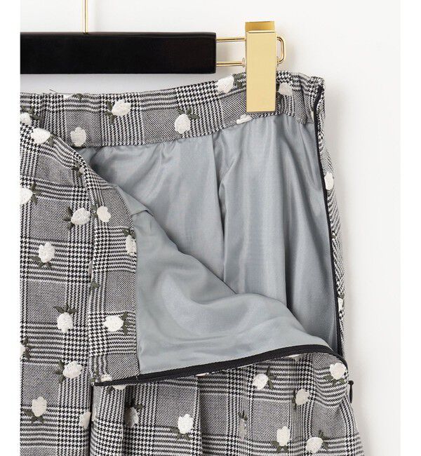 GRACE CONTINENTAL「チェックフラワータックスカート」|スカート|