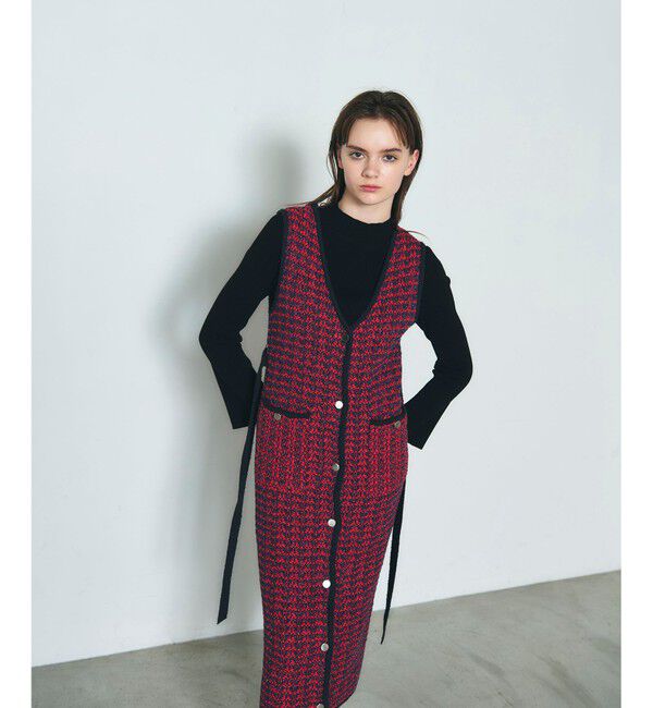 Diagram「バイカラージャガードニットワンピース」|ワンピース|