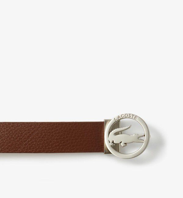LACOSTE「シルバーサークルバックルベルト」|ベルト|