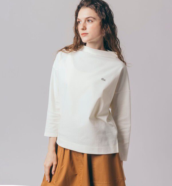 LACOSTE「ボトルネックミラノリブプルオーバー トレーナー」|スウェット・ジャージ|オフホワイト