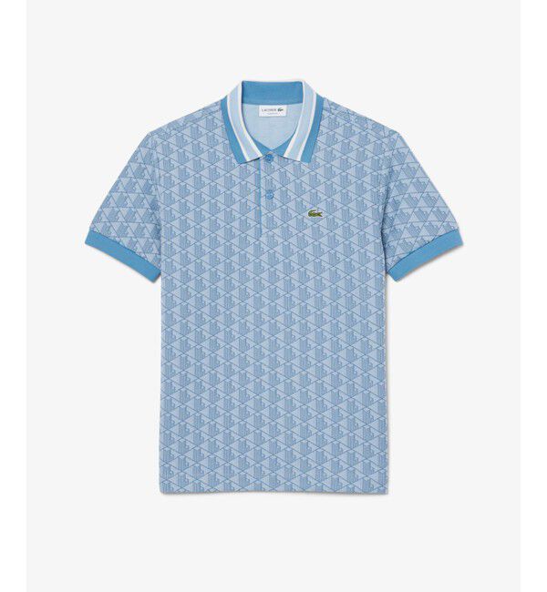 LACOSTE「モノグラムジャカード半袖ポロシャツ」|ポロシャツ|