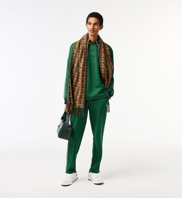 LACOSTE「モノグラムジャカード半袖ポロシャツ」|ポロシャツ|