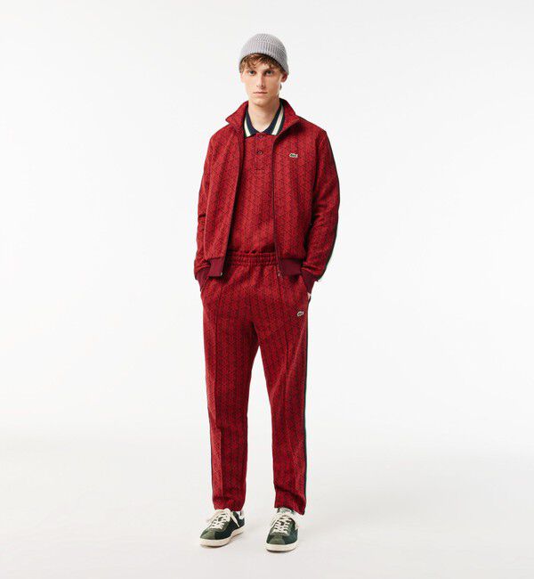 LACOSTE「モノグラムジャカード半袖ポロシャツ」|ポロシャツ|