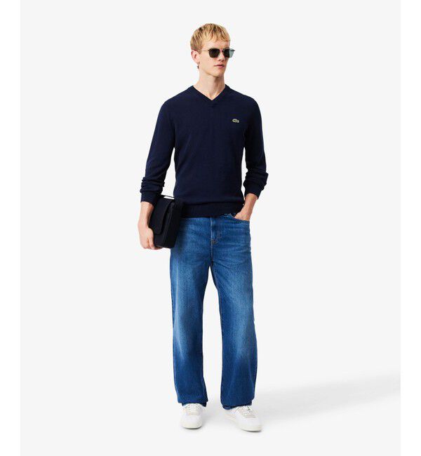 LACOSTE「メンズクラシック スリムフラップサッチェルバッグ / ショルダーバッグ」|ショルダー・メッセンジャー|