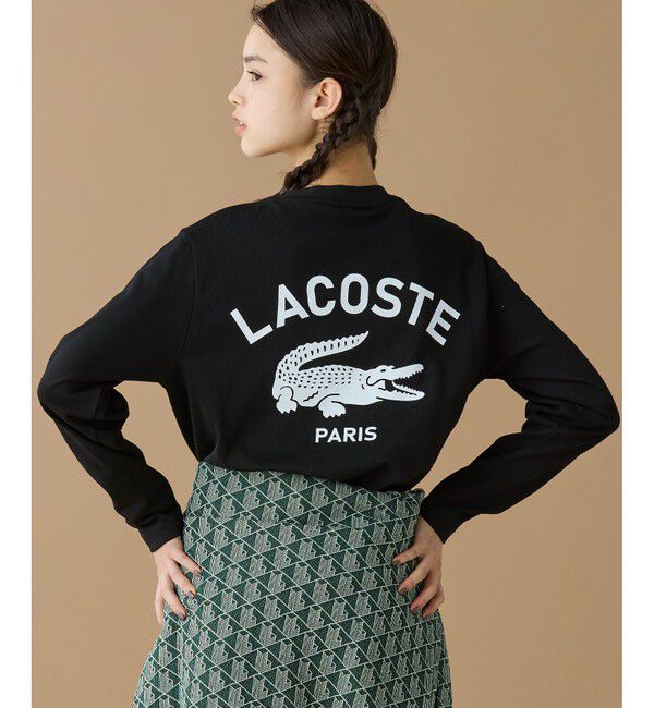 LACOSTE「オーバーサイズ PARISロゴ ヘビーウェイト 長袖Tシャツ / ロンT」|Tシャツ・カットソー|