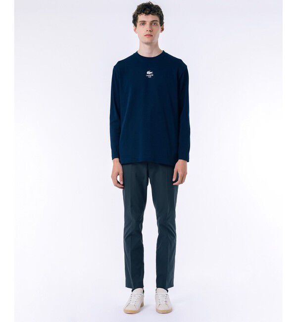 LACOSTE「オーバーサイズ PARISロゴ ヘビーウェイト 長袖Tシャツ / ロンT」|Tシャツ・カットソー|