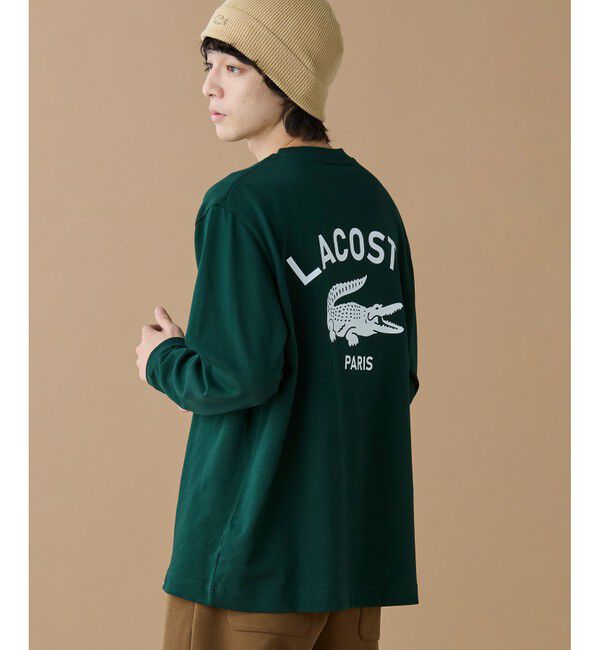 LACOSTE「オーバーサイズ PARISロゴ ヘビーウェイト 長袖Tシャツ / ロンT」|Tシャツ・カットソー|