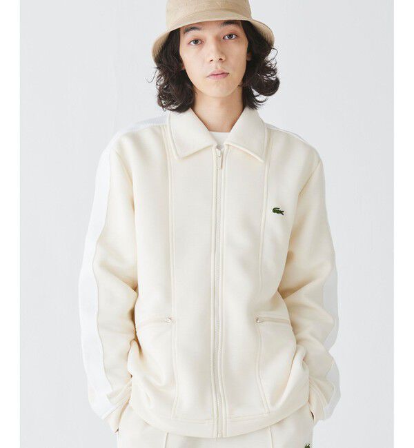 LACOSTE「ダブルフェイススウェットジップジャケット / ジップアップブルゾン」|ブルゾン・スタジャン|