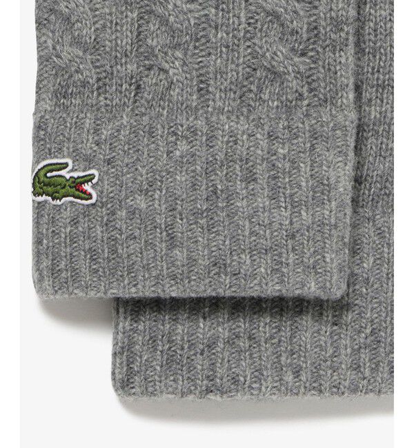 LACOSTE「ケーブルニットグローブ」|手袋|