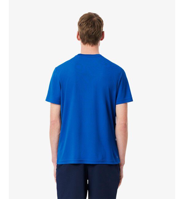 LACOSTE「UPF50 UVカット『ジョコビッチ』コートラインウルトラドライ鹿の子地Tシャツ」|Tシャツ・カットソー|