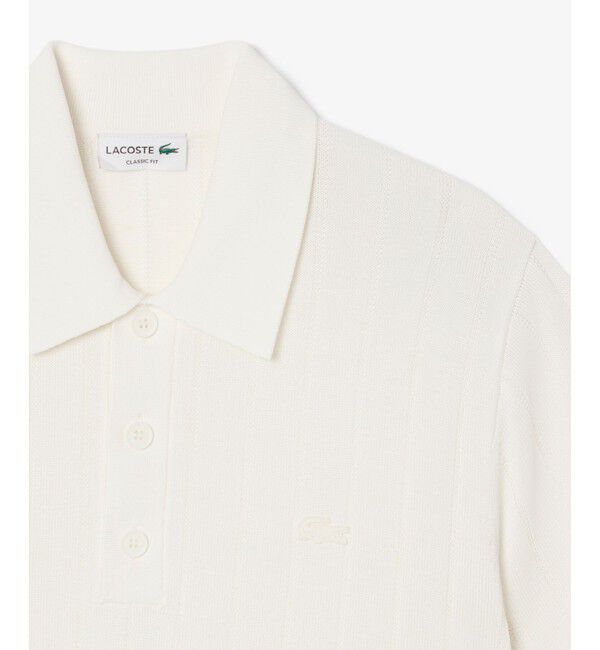 LACOSTE「ハイゲージリブニットポロシャツ」|ニット・セーター|