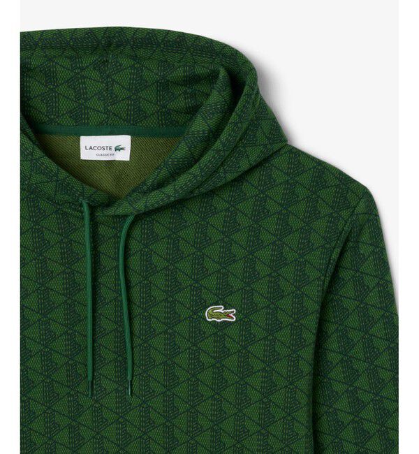 LACOSTE「オールオーバーモノグラムスウェットフーディー」|パーカー|