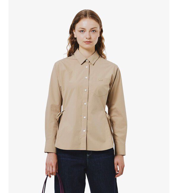 LACOSTE「リボンディテール ストレッチロングスリーブシャツ」|シャツ・ブラウス|
