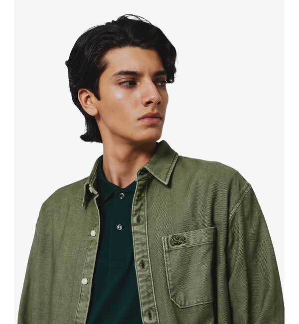 LACOSTE「ウォッシュドヘリンボーンネルシャツ」|シャツ・ブラウス|