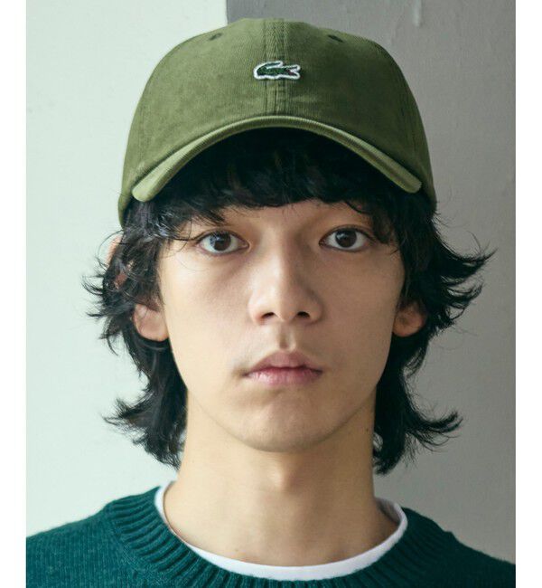 LACOSTE「ワンポイントワニロゴ・コーデュロイキャップ」|キャップ・キャスケット|