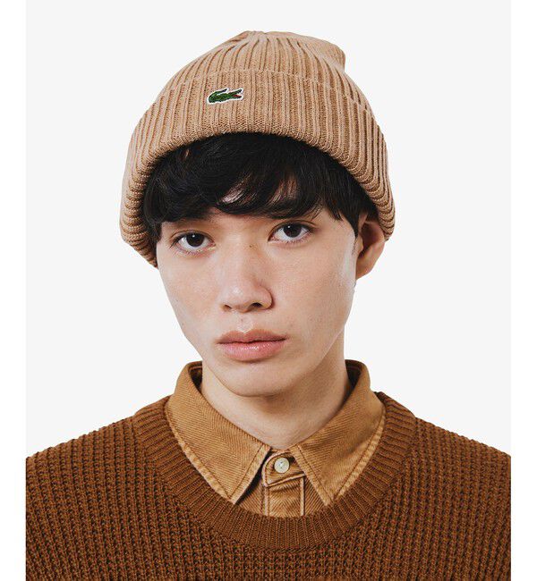 LACOSTE「ウールリブニットキャップ」|キャップ・キャスケット|