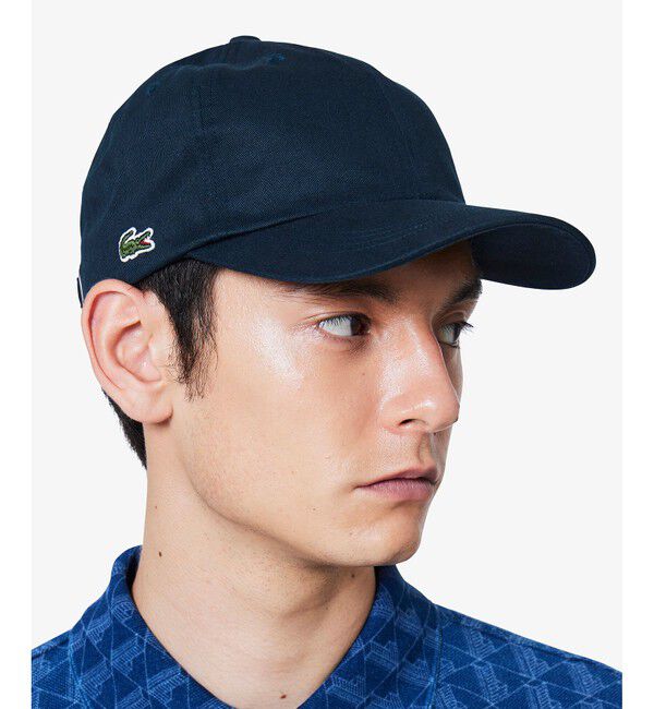LACOSTE「刺繍入り6方キャップ」|キャップ・キャスケット|