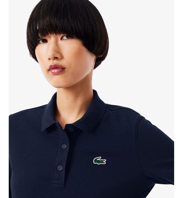 LACOSTE「ヒートレギュレーション＆UVカット鹿の子ゴルフポロシャツ」|ポロシャツ|