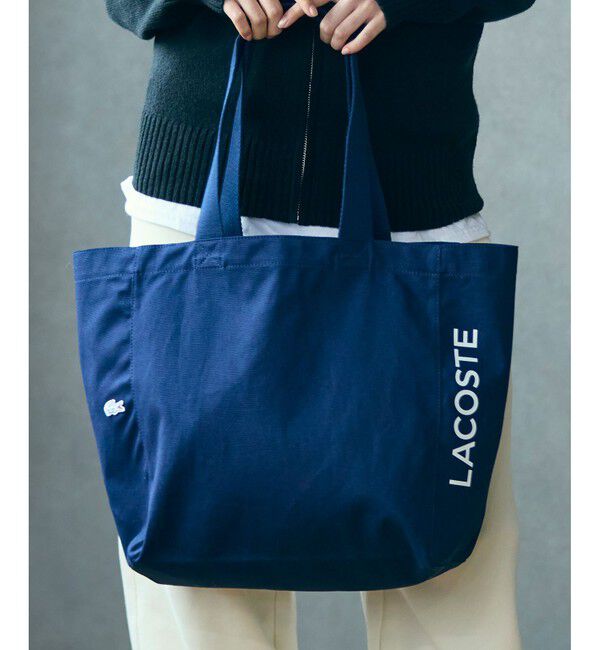 LACOSTE「コットンキャンバストートバッグ」|トートバッグ|ネイビー