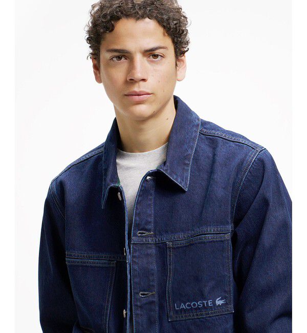 LACOSTE「デニムトラッカージャケット」|デニムジャケット|