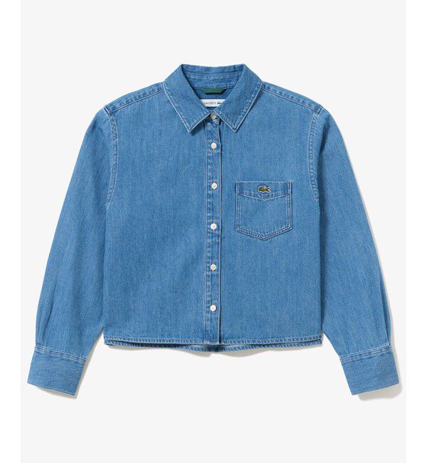 LACOSTE「デニムクロップドシャツ」|シャツ・ブラウス|