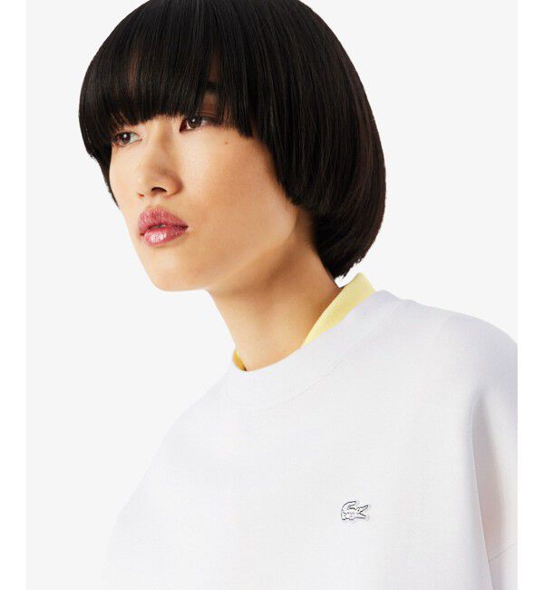 LACOSTE「オーバーサイズダブルフェイスジャージ クルーネックスウェットシャツ」|スウェット・ジャージ|