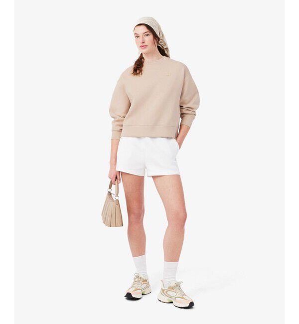 LACOSTE「オーバーサイズダブルフェイスジャージ クルーネックスウェットシャツ」|スウェット・ジャージ|