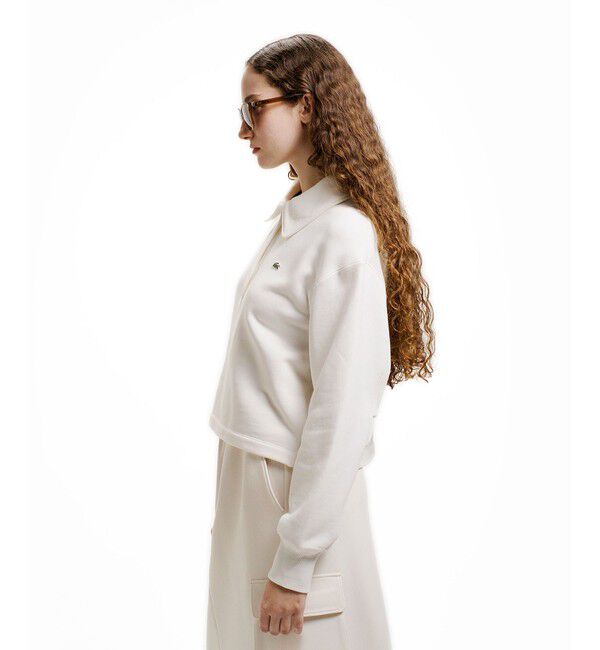 LACOSTE「クロップド丈 ポロニットスウェットシャツ」|スウェット・ジャージ|